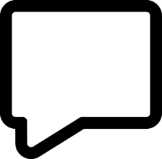 Message Rectangular Empty Outlined Speech Bubble Flat Line Svg Vector, Free Vectors File